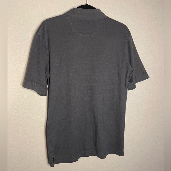 Haggar Clothing Men's Gray Cotton Polo - Picture 3 of 5